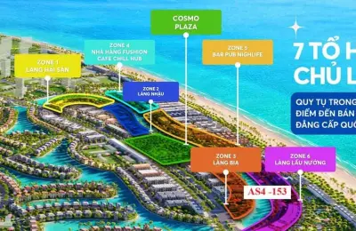 Nhà liền kề xẻ khe AS4-153 Vịnh Ngọc Vinhomes Green Paradise. 2 mặt tiền Đường + 1 mặt tiền Kênh trong khu Cosmobay