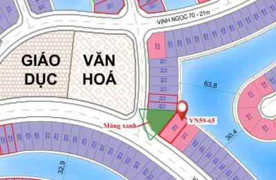 Biệt thự đơn lập VN59-65 Vịnh Ngọc Vinhomes Green Paradise Cần Giờ. View 3 mặt thoáng