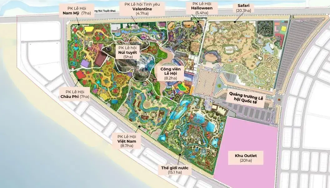 VinWonders: Siêu quần thể vui chơi giải trí 122ha tại Vinhomes Green Paradise Cần Giờ