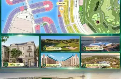 Biệt thự song lập VT41-54 Vịnh Tiên Vinhomes Green Paradise, View rộng thoáng 120m, trực diện sân Golf