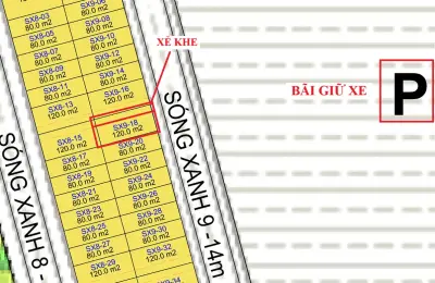 Nhà liền kề xẻ khe SX9-18 Vịnh Tiên Vinhomes Green Paradise, hướng Đông, cách Biển Hồ 130m