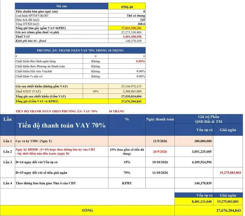 VT41-24 Thanh Toan Vay 70 18 thang